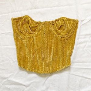 edikted gold velvet square corset🍒